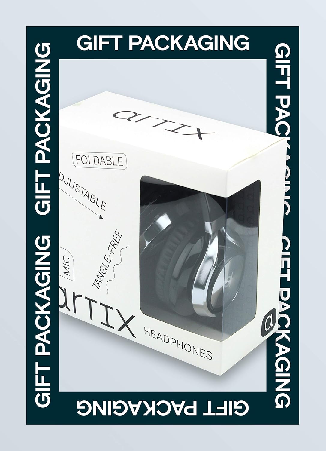 CL750 Wired Headphones with Mic & Volume Control — Noise Isolating On-Ear Headphones for Computer and Laptop Wired, Plug in Corded Headphone over Ear with Wire (Foldable, Aux Jack 3.5Mm)